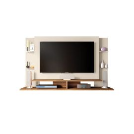 Domino Wall Mounted TV Unit Entertainment Centre Floating Wall Panel in White Color