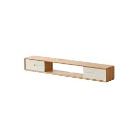 Peyton Floating TV Unit Cabinet in Oak and White Color