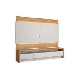 Sylvan TV Panel and TV Stand in Oak and White Color