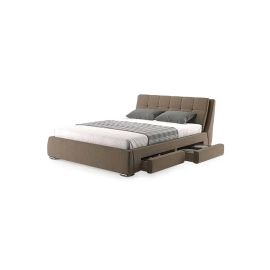 Vera Upholstered with Storage Bed 160x200cm Queen size Bed in Brown Color