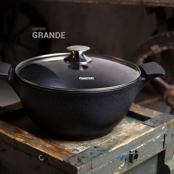 Induction Stockpot GRANDE 28x13.5 Cm 6.5 LTR With Glass Lid