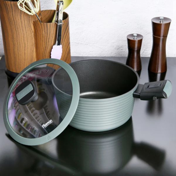 Induction Stockpot MAGNA 30x15 Cm 9.15 LTR With Glass Lid