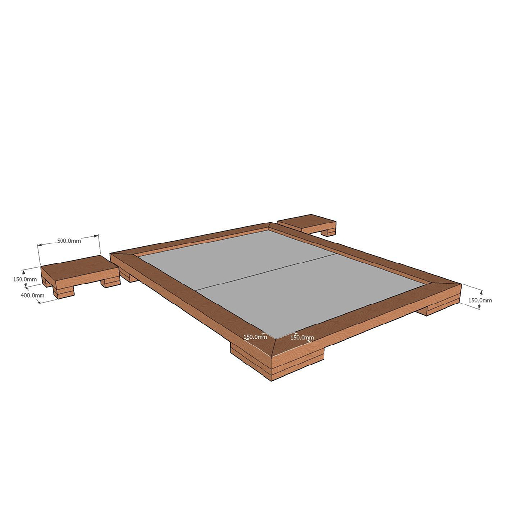 Monk Japanese Low Bed