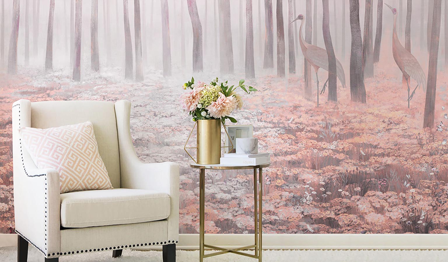 Affresco Forest Theme Wallpaper AB313