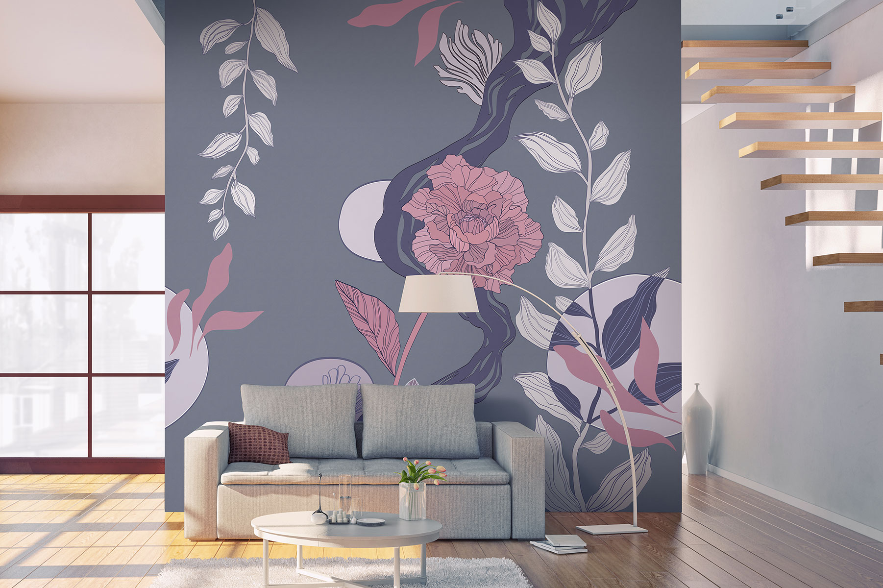 Affresco Aesthetic Rose Wallpaper AF2179