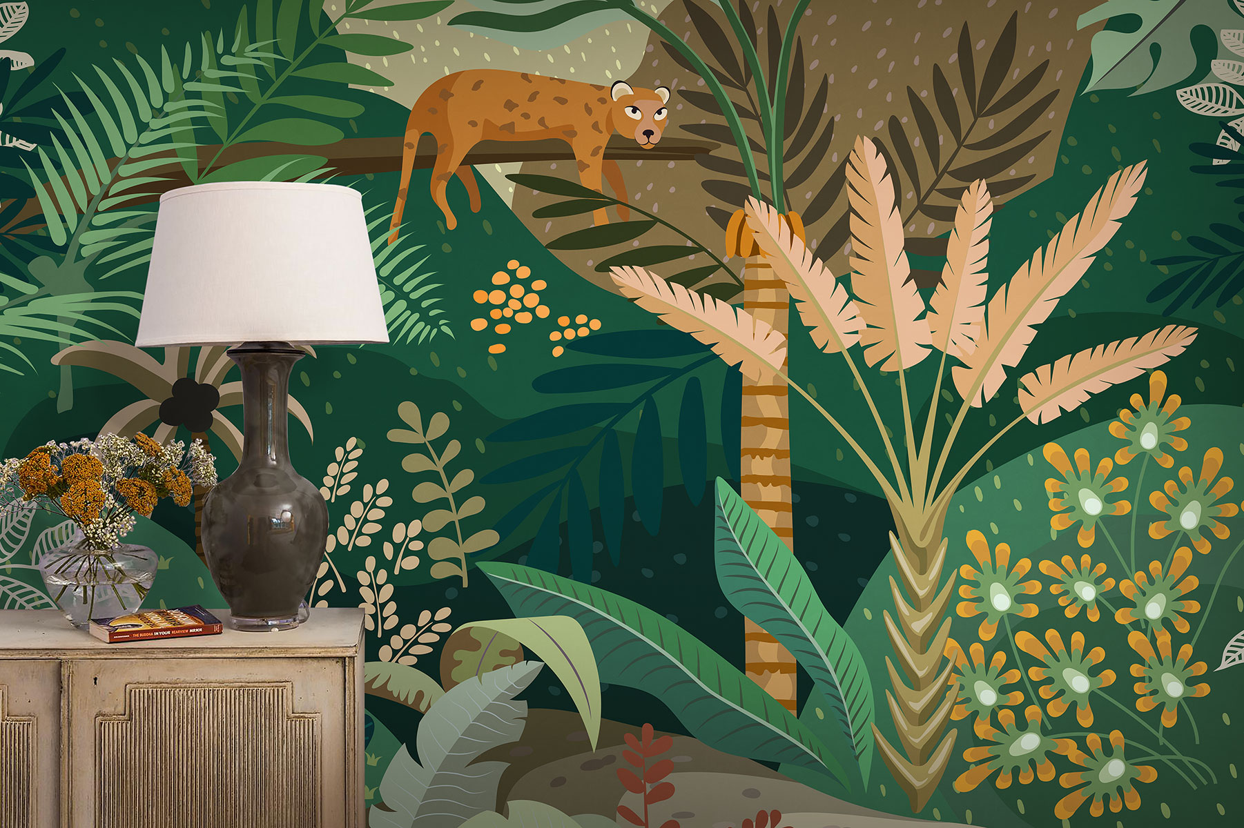 Affresco Tropical Jungle Wallpaper AF2199