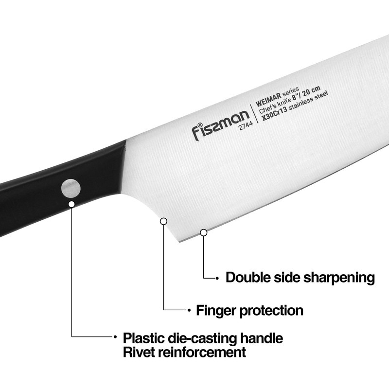 7-Piece Knife Set Weimar with Wooden Block with Built-In Sharpener