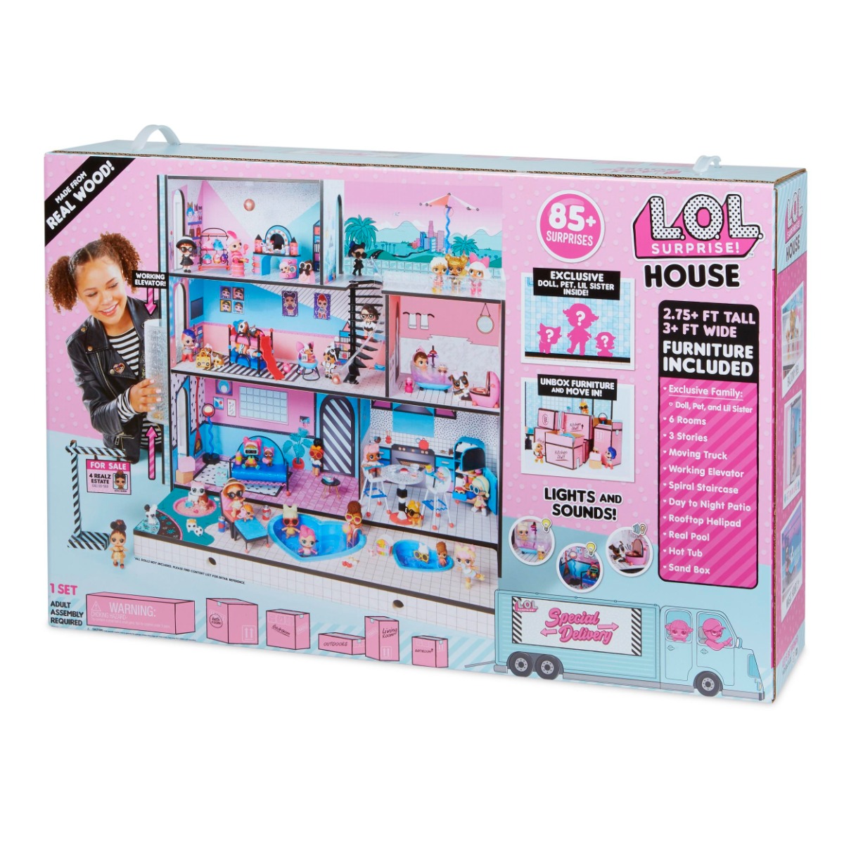 LOL Wood Doll House with 85 Pieces 2